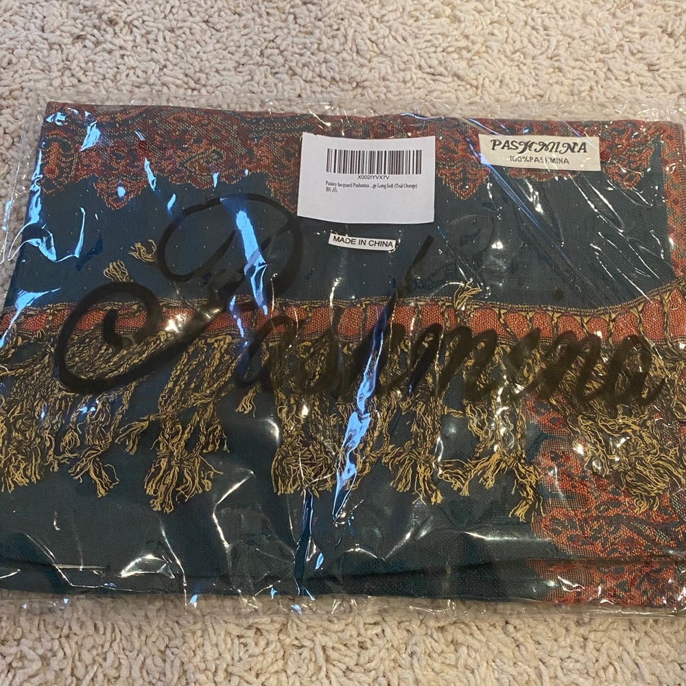 Paisley jacquard Pashmina